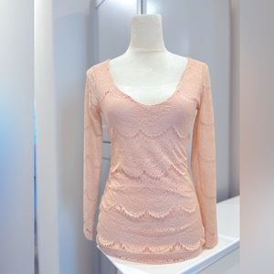 Forever 21 peach long sleeve, mini dress